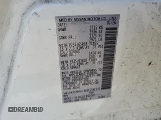 2020 Nissan Pathfinder SL with VIN 5N1DR2CN4LC607835, listed as a Copart auction lot 56501165 with 128,743 mi miles and Salvage title. Bid and sale history available at DreamBid. Image 13.