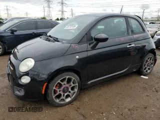 2012 FIAT 500 Sport z VIN 3C3CFFBR9CT103925, wystawiony jako Copart lot #58770195 z przebiegiem 90 387 mil mil oraz Szkoda całkowita • Salvage title. Historia ofert i sprzedaży dostępna na DreamBid. Obrazek 1.