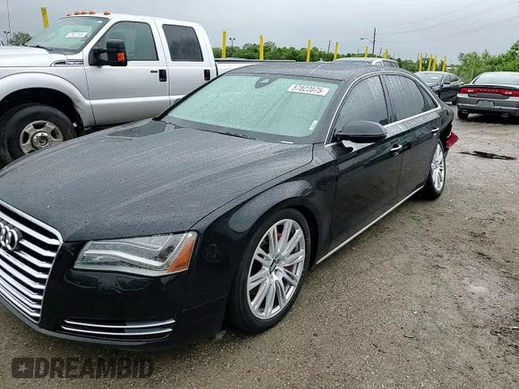 2013 Audi A8 3.0L with VIN WAURGAFD2DN013552, listed as a Copart auction lot 57822075 with 146,315 mi miles and Salvage title. Bid and sale history available at DreamBid. Image 13.