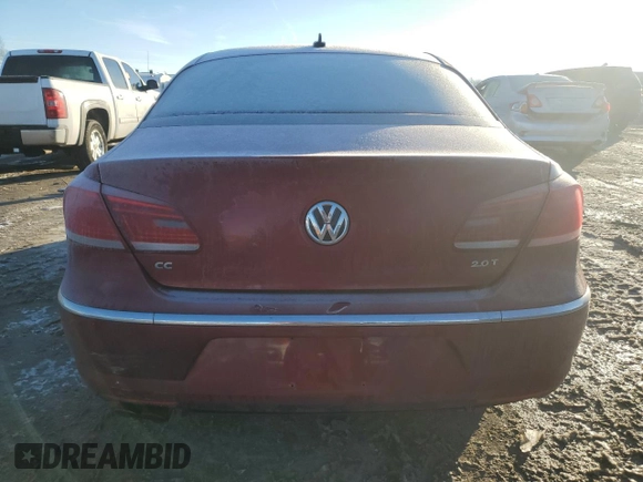 2014 Volkswagen CC Sport with VIN WVWBP7AN3EE528620, listed as a Copart auction lot 87407194 with 163,788 mi miles and Salvage Title. Bid and sale history available at carsss.com. Image 6.