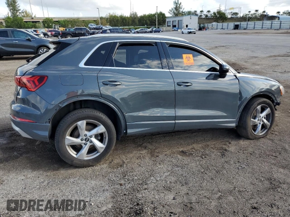 2021 Audi Q3 Premium with VIN WA1AUCF32M1136443, listed as a Copart auction lot 45884433 with 40,593 mi miles. Bid and sale history available at carsss.com. Image 3.