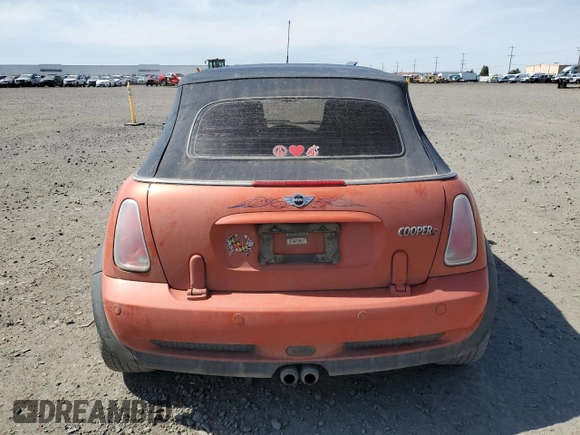 2005 MINI Convertible S with VIN WMWRH33485TF81057, listed as a Copart auction lot 53290165 with 95,123 mi miles and Salvage Title. Bid and sale history available at DreamBid. Image 6.