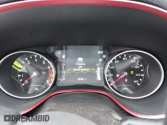 2019 Jeep Compass Trailhawk with VIN 3C4NJDDB6KT786348, listed as a IAAI auction lot 41963536 with 58,598 mi miles and . Bid and sale history available at DreamBid. Image 7.