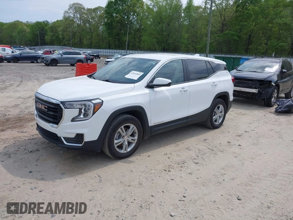 2024 GMC Terrain SLE z VIN 3GKALMEG3RL103586, wystawiony jako IAAI lot #42016804 z przebiegiem 21 596 mil mil oraz . Historia ofert i sprzedaży dostępna na DreamBid. Obrazek 2.