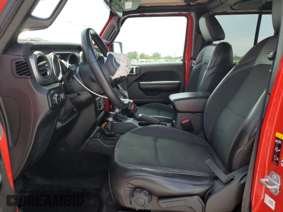 2021 Jeep Wrangler Unlimited Sport S with VIN 1C4HJXDN6MW685705, listed as a Copart auction lot 65996845 with 53,859 mi miles and Non repairable. Bid and sale history available at DreamBid. Image 7.