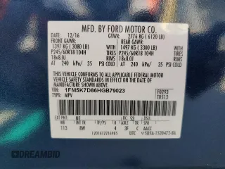 2017 Ford Explorer XLT с VIN 1FM5K7D86HGB79023, выставлен на аукционе Copart как лот 56548095 с пробегом 104 266 миль миль и Списание • Salvage title. История ставок и продаж доступна на DreamBid. Изображение 14.
