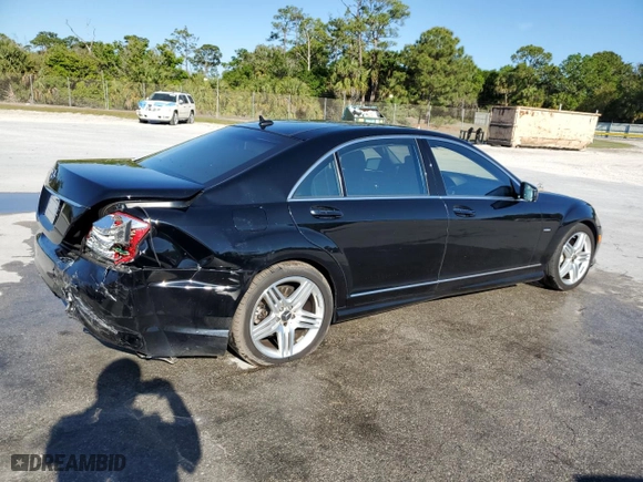 2012 Mercedes-Benz S-Class S 550 with VIN WDDNG7DB4CA472955, listed as a Copart auction lot 49275495 with 143,550 mi miles and Salvage Title. Bid and sale history available at carsss.com. Image 3.