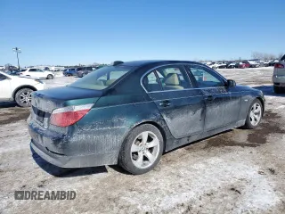 2007 BMW 5 Series 525i with VIN WBANE53537CW67100, listed as a Copart auction lot 45993465 with 145,939 mi miles and Salvage Title. Bid and sale history available at carsss.com. Image 3.