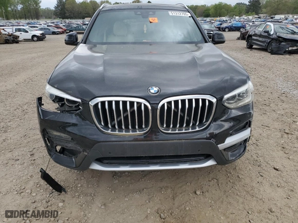 2021 BMW X3 sDrive30i with VIN 5UXTY3C05M9F87947, listed as a Copart auction lot 51312705 with 51,043 mi miles and Salvage Title. Bid and sale history available at carsss.com. Image 5.