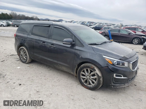 2019 Kia Sedona EX with VIN KNDMB5C15K6556821, listed as a Copart auction lot 46786935 with 101,467 mi miles and Salvage Title. Bid and sale history available at carsss.com. Image 4.