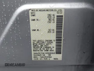 2013 Nissan LEAF SL с VIN 1N4AZ0CP5DC406868, выставлен на аукционе IAAI как лот 41869903 с пробегом 143 241 миль миль и . История ставок и продаж доступна на DreamBid. Изображение 9.