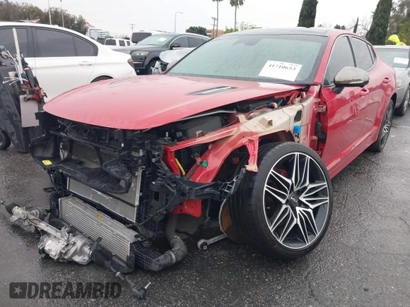 2022 Kia Stinger GT2 with VIN KNAE55LC2N6103531, listed as a IAAI auction lot 41710653 with 18,268 mi miles and . Bid and sale history available at DreamBid. Image 18.