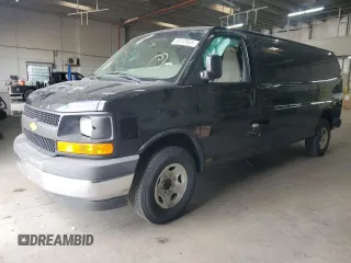 2017 Chevrolet Express Cargo with VIN 1GCWGBFF9H1259458, listed as a Copart auction lot 59742655 with 124,536 mi miles and Salvage title. Bid and sale history available at DreamBid. Image 1.
