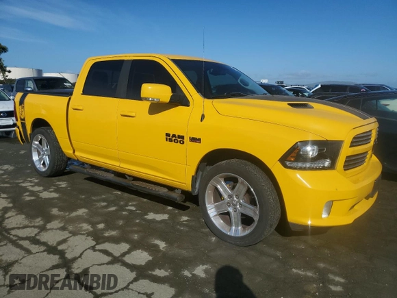 2016 Ram 1500 Sport with VIN 1C6RR6MT7GS327067, listed as a Copart auction lot 45554125 with 115,140 mi miles and Salvage Title. Bid and sale history available at carsss.com. Image 4.