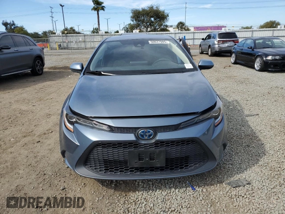 2022 Toyota Corolla Hybrid LE with VIN JTDEAMDE0N3003048, listed as a Copart auction lot 50637085 with 67,990 mi miles and Salvage Title. Bid and sale history available at carsss.com. Image 5.