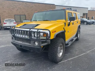 2003 Hummer H2 with VIN 5GRGN23UX3H112710, listed as a Copart auction lot 53854185 with 64,686 mi miles and Salvage Title. Bid and sale history available at carsss.com. Image 2.