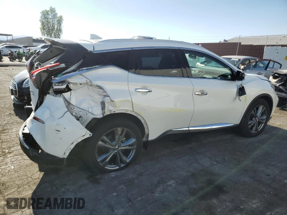 2020 Nissan Murano Platinum z VIN 5N1AZ2DS2LN115395, wystawiony jako Copart lot #59372925 z przebiegiem 42 314 mil mil oraz Szkoda całkowita • Salvage title. Historia ofert i sprzedaży dostępna na DreamBid. Obrazek 3.