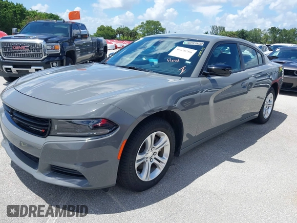 2023 Dodge Charger SXT with VIN 2C3CDXBG5PH638680, listed as a IAAI auction lot 39678284 with 24,364 mi miles. Bid and sale history available at carsss.com. Image 2.
