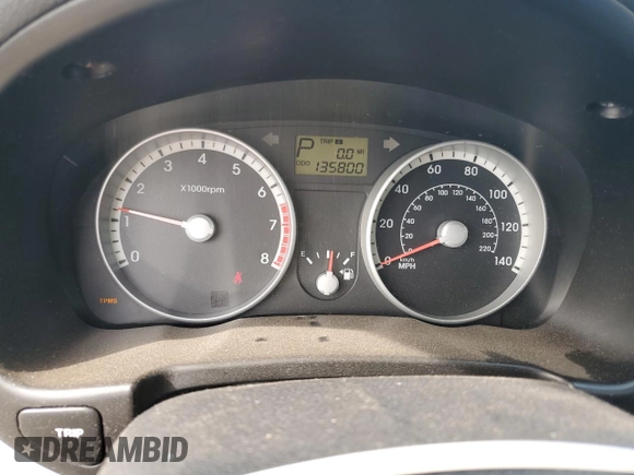 2009 Hyundai Accent Auto GLS with VIN KMHCN46C09U310271, listed as a Copart auction lot 51095345 with 135,800 mi miles and Salvage Title. Bid and sale history available at carsss.com. Image 9.