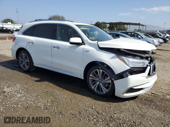 2019 Acura MDX Sport Hybrid w/Technology Pkg with VIN 5J8YD7H52KL001962, listed as a Copart auction lot 76631754 with 43,169 mi miles and Salvage Title. Bid and sale history available at carsss.com. Image 4.