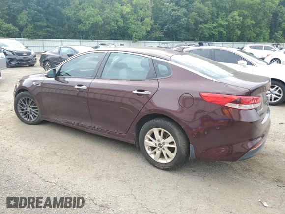 2016 Kia Optima LX z VIN 5XXGT4L36GG116153, wystawiony jako Copart lot #60501785 z przebiegiem 194 084 mil mil oraz Czysty tytuł • Clean title. Historia ofert i sprzedaży dostępna na DreamBid. Obrazek 2.
