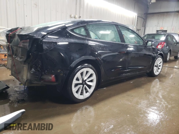 2023 Tesla Model 3 Long Range with VIN 5YJ3E1EB0PF608630, listed as a Copart auction lot 44379105 with 22,777 mi miles and Salvage Title. Bid and sale history available at DreamBid. Image 3.