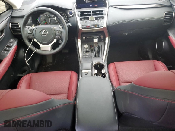 2021 Lexus NX 300h with VIN JTJGJRDZ2M2167458, listed as a Copart auction lot 57650945 with 14,653 mi miles and Salvage title. Bid and sale history available at DreamBid. Image 8.