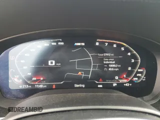 2020 BMW M5 Competition with VIN WBSJF0C00LCE03845, listed as a Copart auction lot 86736314 with 57,912 mi miles and Salvage Title. Bid and sale history available at carsss.com. Image 9.