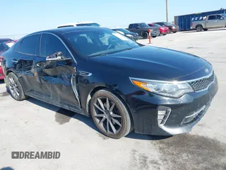 2018 Kia Optima SX with VIN 5XXGW4L2XJG225379, listed as a IAAI auction lot 39841524 with 182,659 mi miles and . Bid and sale history available at DreamBid. Image 1.