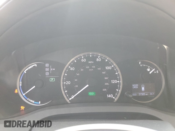 2016 Lexus CT 200h with VIN JTHKD5BH1G2264547, listed as a Copart auction lot 54964895 with 57,305 mi miles and Salvage Title. Bid and sale history available at carsss.com. Image 9.
