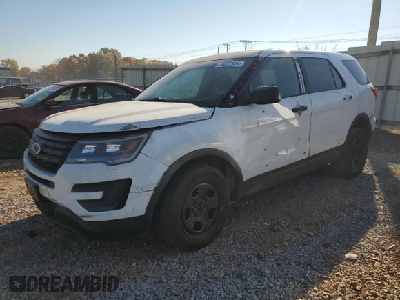 2016 Ford Utility Police Interceptor with VIN 1FM5K8AR9GGB81463, listed as a Copart auction lot 76627934 with 76,851 mi miles and Clean Title. Bid and sale history available at carsss.com. Image 1.