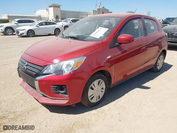 2024 Mitsubishi Mirage ES with VIN ML32AUHJ4RH026807, listed as a IAAI auction lot 41962424 with 5,930 mi miles. Bid and sale history available at carsss.com. Image 2.
