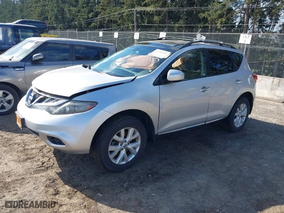2011 Nissan Murano SL with VIN JN8AZ1MU9BW066323, listed as a IAAI auction lot 41744359 with 154,038 mi miles. Bid and sale history available at carsss.com. Image 2.
