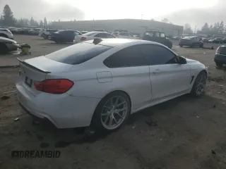 2015 BMW 4 Series 435i with VIN WBA3R1C58FK195761, listed as a Copart auction lot 82604934 with 109,642 mi miles and Salvage Title. Bid and sale history available at carsss.com. Image 3.