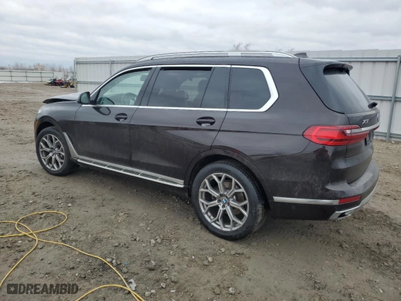 2022 BMW X7 xDrive40i with VIN 5UXCW2C04N9M75073, listed as a Copart auction lot 46825545 with 59,671 mi miles and Non Repairable. Bid and sale history available at carsss.com. Image 2.