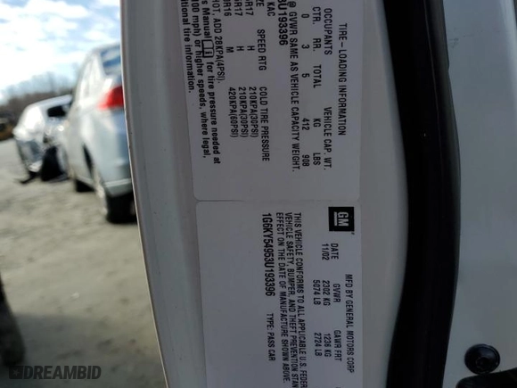 2003 Cadillac Seville Touring STS with VIN 1G6KY54953U193396, listed as a Copart auction lot 85299294 with 108,429 mi miles and Salvage Title. Bid and sale history available at carsss.com. Image 14.