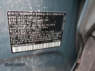 2020 Volkswagen Tiguan SE with VIN 3VV2B7AX4LM005342, listed as a Copart auction lot 52052615 with 35,787 mi miles and Salvage Title. Bid and sale history available at DreamBid. Image 14.