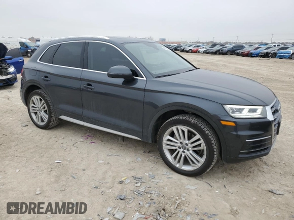 2018 Audi Q5 Premium Plus with VIN WA1BNAFY4J2208198, listed as a Copart auction lot 47483275 with 82,091 mi miles and Salvage Title. Bid and sale history available at DreamBid. Image 4.