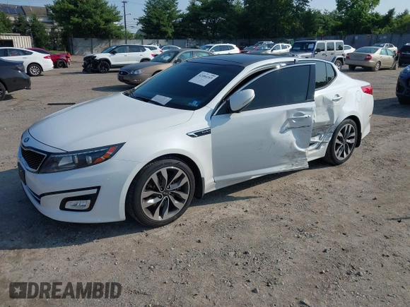 2015 Kia Optima SXL Turbo with VIN 5XXGR4A6XFG469571, listed as a IAAI auction lot 42484269 with 94,372 mi miles and . Bid and sale history available at DreamBid. Image 2.