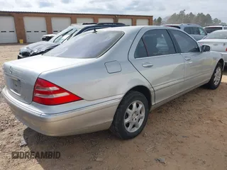 2002 Mercedes-Benz S-Class 4.3L with VIN WDBNG70J12A297441, listed as a IAAI auction lot 41712493 with 183,280 mi miles. Bid and sale history available at carsss.com. Image 4.