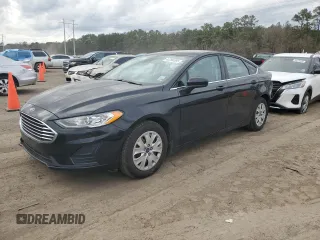 2019 Ford Fusion S with VIN 3FA6P0G7XKR280494, listed as a Copart auction lot 44784595 with 95,821 mi miles and Salvage Title. Bid and sale history available at carsss.com. Image 1.