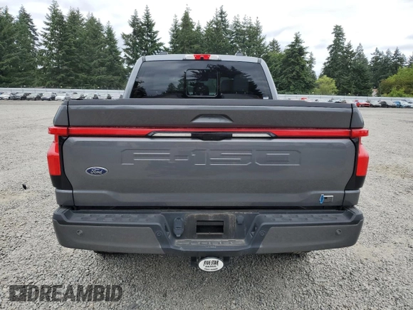 2023 Ford F-150 Lightning Pro with VIN 1FT6W1EV9PWG25278, listed as a Copart auction lot 60293095 with 24,450 mi miles and Salvage title. Bid and sale history available at DreamBid. Image 6.