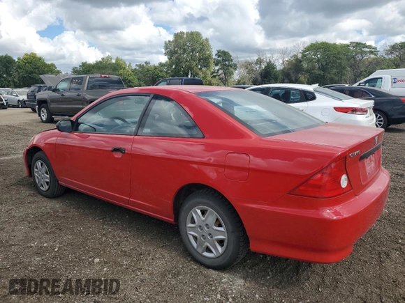 2005 Honda Civic Cpe VP SSRS with VIN 1HGEM22355L011564, listed as a Copart auction lot 70417094 with 172,571 mi miles and Salvage Title. Bid and sale history available at carsss.com. Image 2.