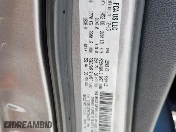 2015 Dodge Durango Limited z VIN 1C4RDJDG5FC244761, wystawiony jako Copart lot #58893325 z przebiegiem 188 567 mil mil oraz Szkoda całkowita • Salvage title. Historia ofert i sprzedaży dostępna na DreamBid. Obrazek 13.