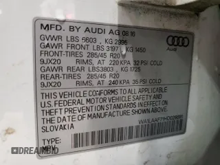 2017 Audi Q7 Premium Plus with VIN WA1LAAF71HD026691, listed as a Copart auction lot 55519725 with 128,047 mi miles and Clean Title. Bid and sale history available at DreamBid. Image 14.