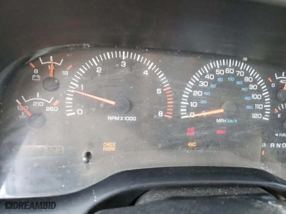 1998 Dodge Ram 1500 with VIN 3B7HF13Z2WG114846, listed as a Copart auction lot 49402725 with 228,327 mi miles and Salvage Title. Bid and sale history available at carsss.com. Image 9.