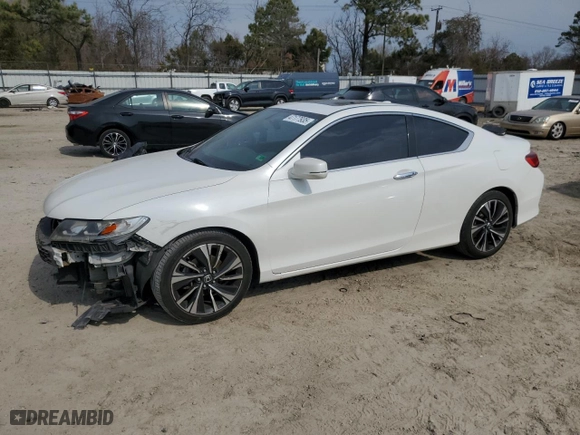 2017 Honda Accord Coupe EX-L with VIN 1HGCT1B89HA003581, listed as a Copart auction lot 47177935 with 172,494 mi miles and Salvage Title. Bid and sale history available at carsss.com. Image 1.