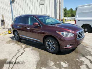 2015 Infiniti QX60 with VIN 5N1AL0MNXFC543215, listed as a Copart auction lot 52249185 with 76,482 mi miles and Salvage Title. Bid and sale history available at carsss.com. Image 4.