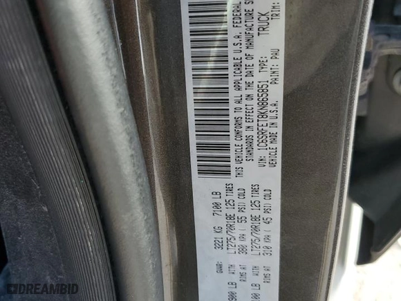 2019 Ram 1500 Rebel with VIN 1C6SRFET8KN865851, listed as a Copart auction lot 85133064 with 144,308 mi miles and Salvage Title. Bid and sale history available at carsss.com. Image 12.