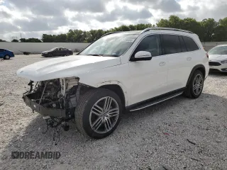 2021 Mercedes-Benz GLS 450 with VIN 4JGFF5KE1MA390679, listed as a Copart auction lot 61058304 with 29,914 mi miles and Salvage Title. Bid and sale history available at DreamBid. Image 1.